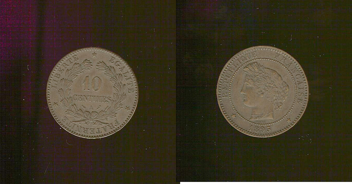 10 centimes Cérès 1895 Paris  SUP